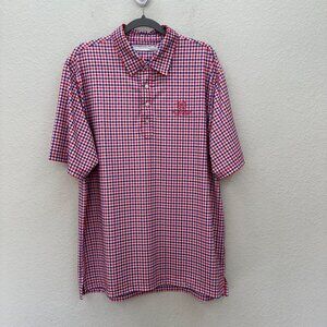 Carnoustie Performance Broadmoor Club Red White Blue Golf Polo Shirt Mens Large